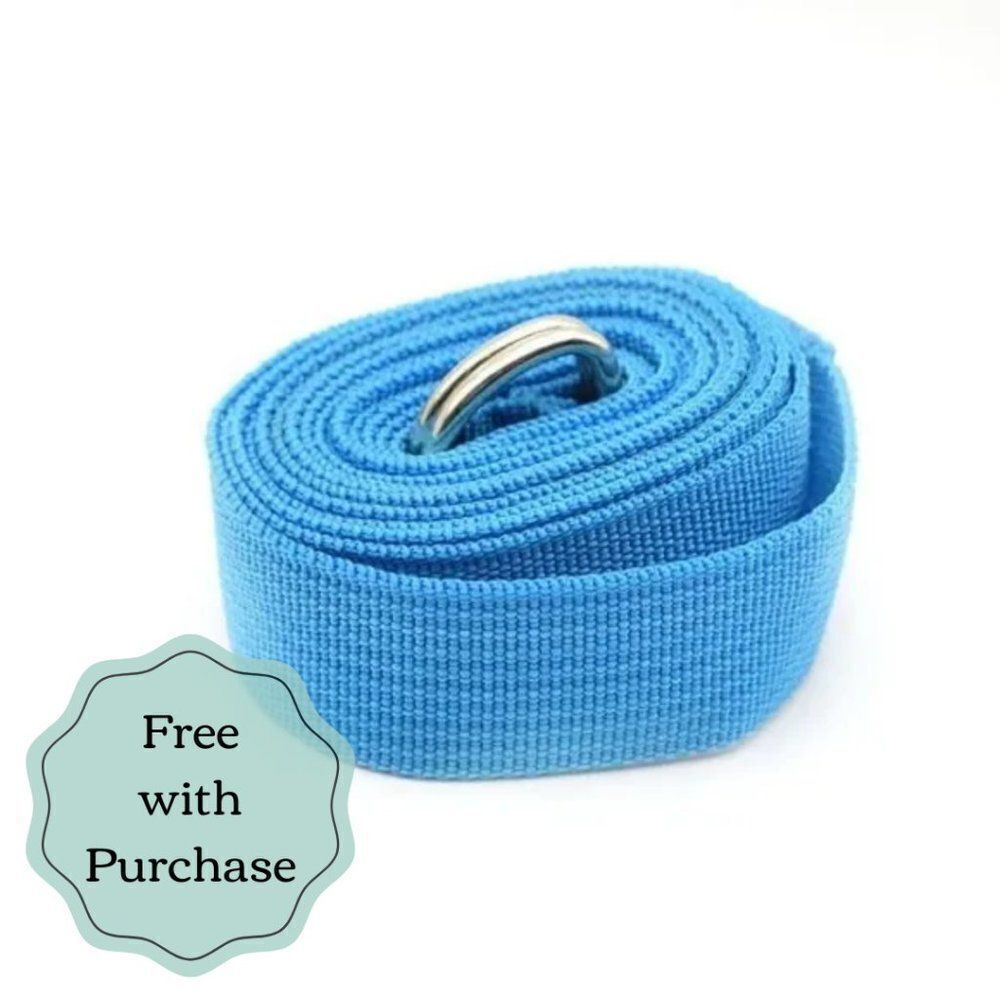 Yoga Strap 6ft - FREE W/ PURCHASE - Blue - Fitness Workout Tool - NEW        